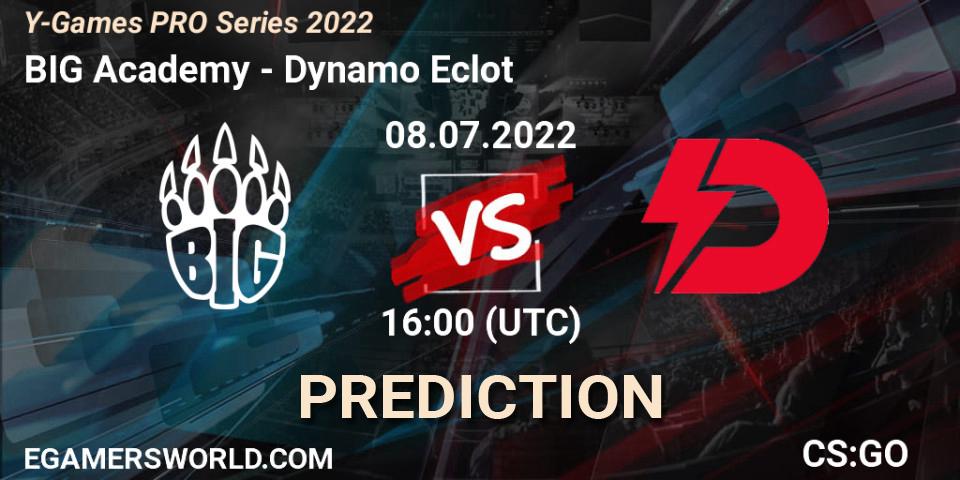BIG Academy contre Dynamo Eclot : prédiction de match. 08.07.2022 at 16:00. Counter-Strike (CS2), Y-Games PRO Series 2022