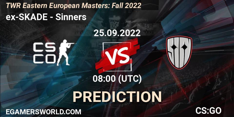 ex-SKADE contre Sinners : prédiction de match. 25.09.22. CS2 (CS:GO), TWR Eastern European Masters: Fall 2022