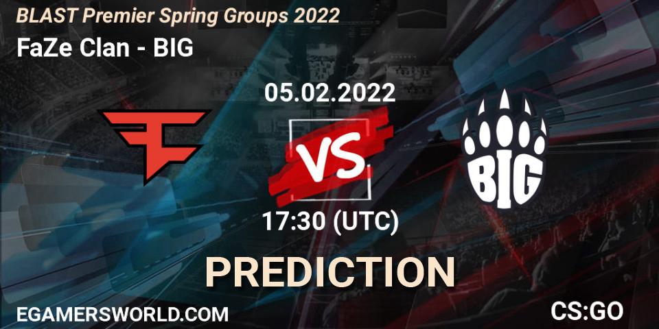 FaZe Clan contre BIG : prédiction de match. 05.02.22. CS2 (CS:GO), BLAST Premier Spring Groups 2022
