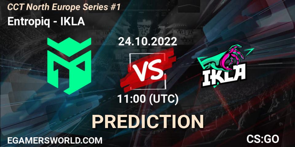 Entropiq contre IKLA : prédiction de match. 24.10.2022 at 11:30. Counter-Strike (CS2), CCT North Europe Series #1