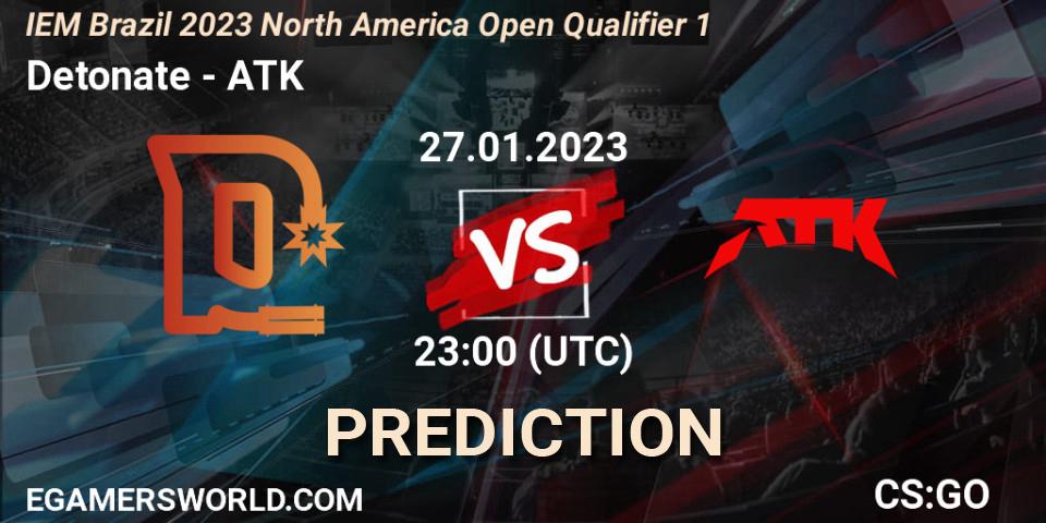 Detonate contre ATK : prédiction de match. 27.01.23. CS2 (CS:GO), IEM Brazil Rio 2023 North America Open Qualifier 1