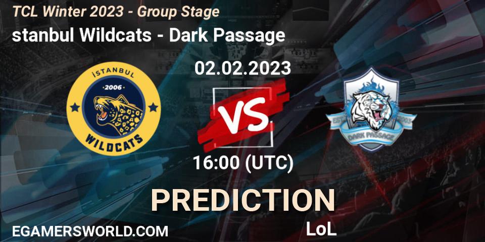 İstanbul Wildcats contre Dark Passage : prédiction de match. 02.02.23. LoL, TCL Winter 2023 - Group Stage