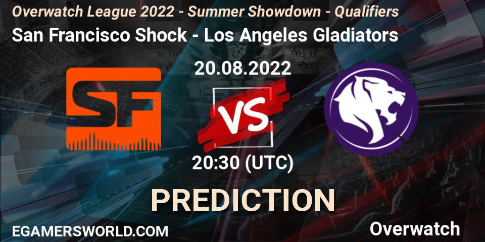 San Francisco Shock contre Los Angeles Gladiators : prédiction de match. 20.08.22. Overwatch, Overwatch League 2022 - Summer Showdown - Qualifiers