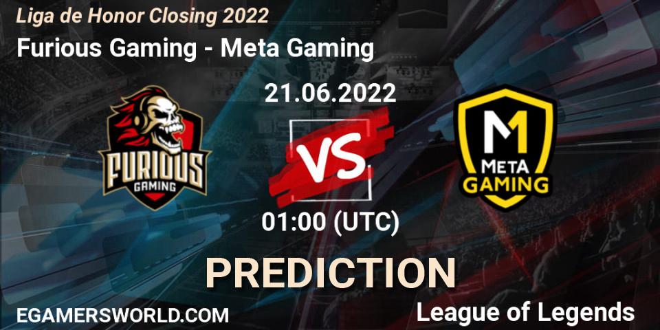 Furious Gaming contre Meta Gaming : prédiction de match. 21.06.22. LoL, Liga de Honor Closing 2022