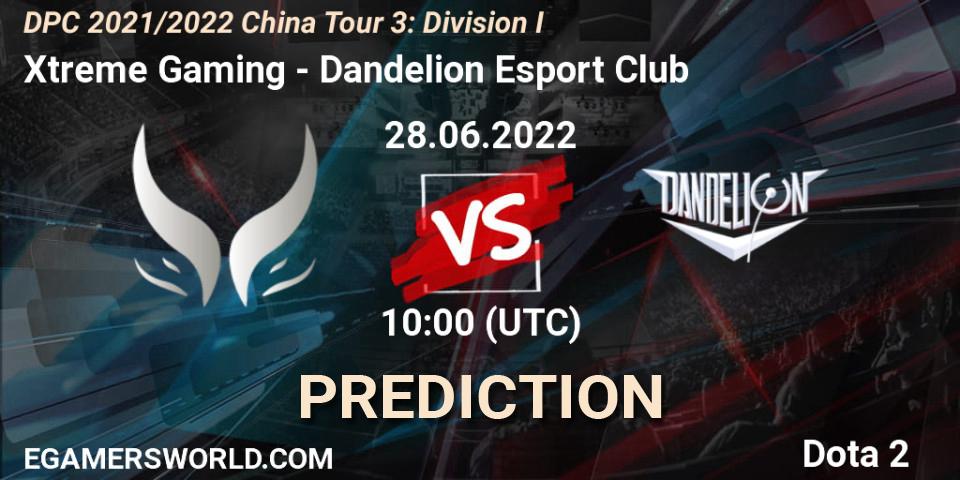 Xtreme Gaming contre Dandelion Esport Club : prédiction de match. 28.06.2022 at 10:02. Dota 2, DPC 2021/2022 China Tour 3: Division I