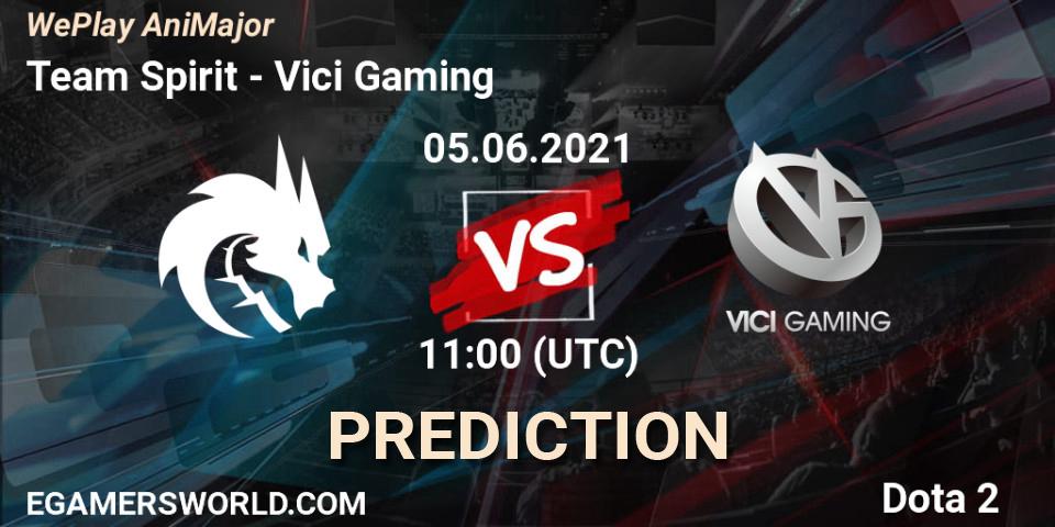 Team Spirit contre Vici Gaming : prédiction de match. 05.06.2021 at 11:00. Dota 2, WePlay AniMajor 2021