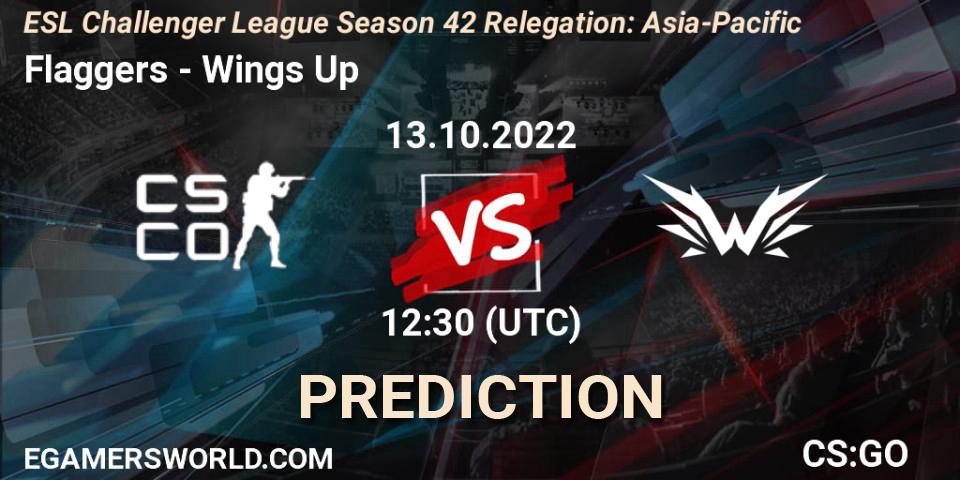 Flaggers contre Wings Up : prédiction de match. 13.10.22. CS2 (CS:GO), ESL Challenger League Season 42 Relegation: Asia-Pacific