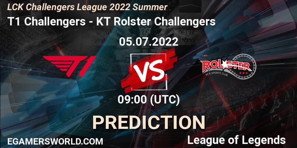 T1 Challengers contre KT Rolster Challengers : prédiction de match. 05.07.2022 at 08:50. LoL, LCK Challengers League 2022 Summer