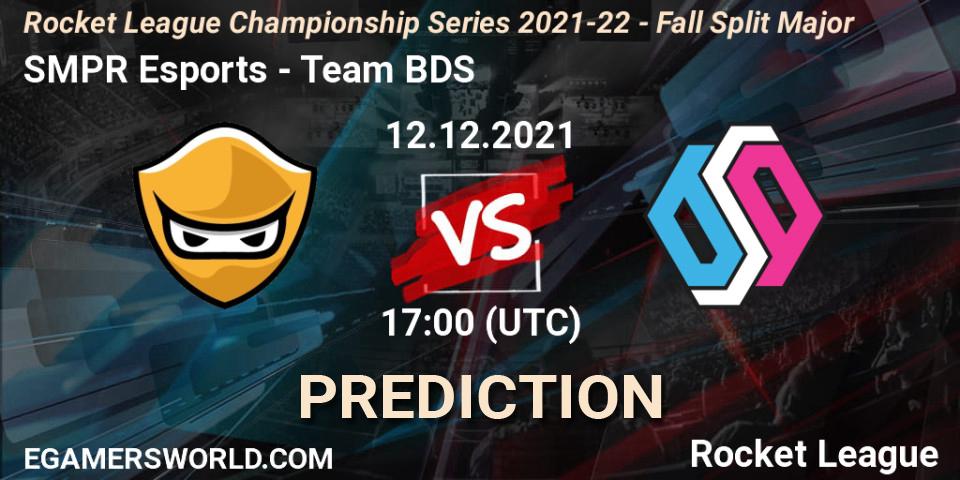 SMPR Esports contre Team BDS : prédiction de match. 12.12.21. Rocket League, RLCS 2021-22 - Fall Split Major