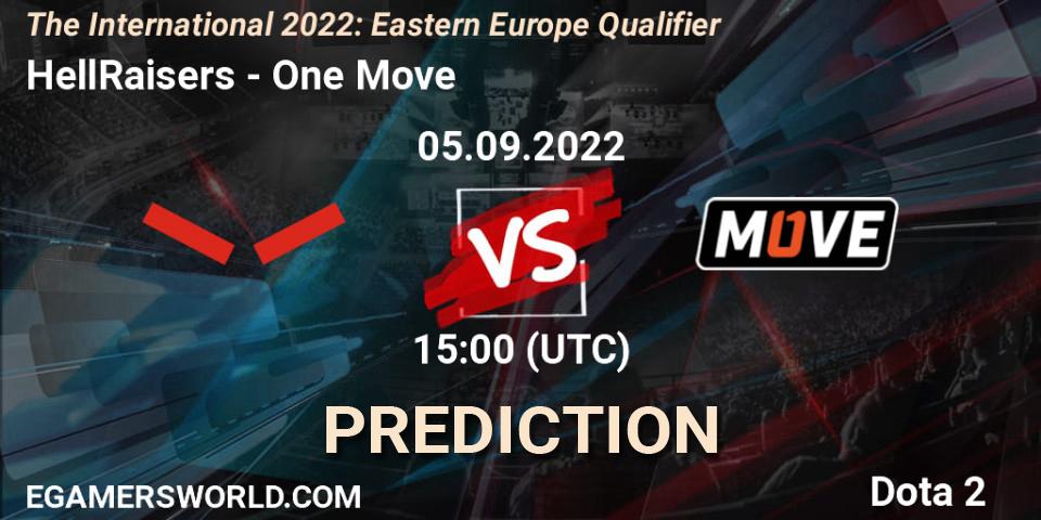 HellRaisers contre One Move : prédiction de match. 05.09.22. Dota 2, The International 2022: Eastern Europe Qualifier