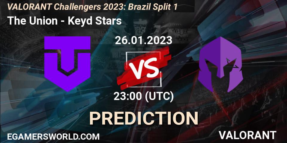 The Union contre Keyd Stars : prédiction de match. 26.01.2023 at 23:00. VALORANT, VALORANT Challengers 2023: Brazil Split 1