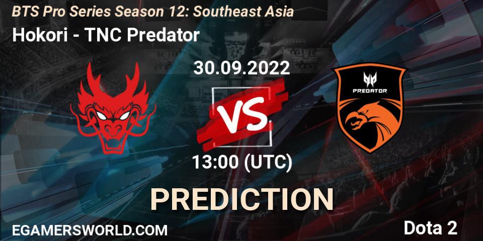 Hokori contre TNC Predator : prédiction de match. 30.09.22. Dota 2, BTS Pro Series Season 12: Southeast Asia