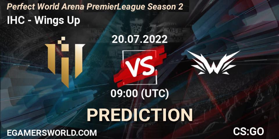 IHC contre Wings Up : prédiction de match. 20.07.22. CS2 (CS:GO), Perfect World Arena Premier League Season 2