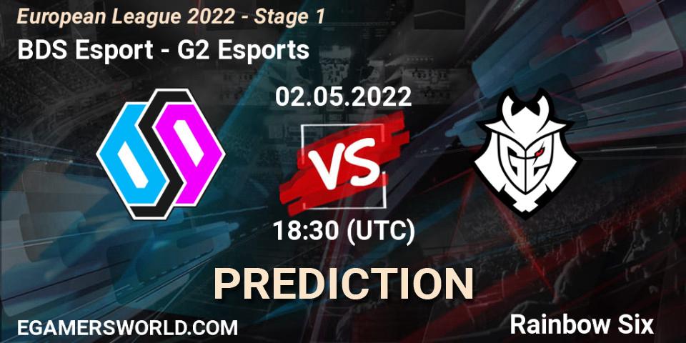 BDS Esport contre G2 Esports : prédiction de match. 02.05.22. Rainbow Six, European League 2022 - Stage 1