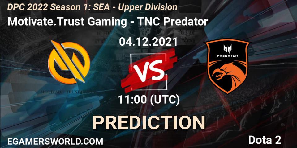 Motivate.Trust Gaming contre TNC Predator : prédiction de match. 04.12.2021 at 11:00. Dota 2, DPC 2022 Season 1: SEA - Upper Division