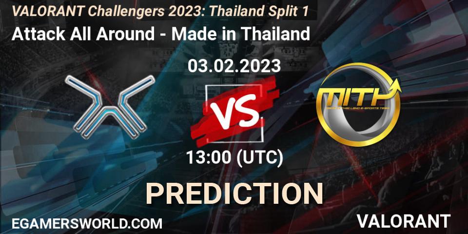Attack All Around contre Made in Thailand : prédiction de match. 03.02.23. VALORANT, VALORANT Challengers 2023: Thailand Split 1