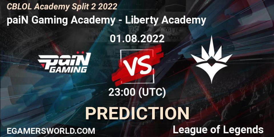 paiN Gaming Academy contre Liberty Academy : prédiction de match. 01.08.2022 at 22:00. LoL, CBLOL Academy Split 2 2022