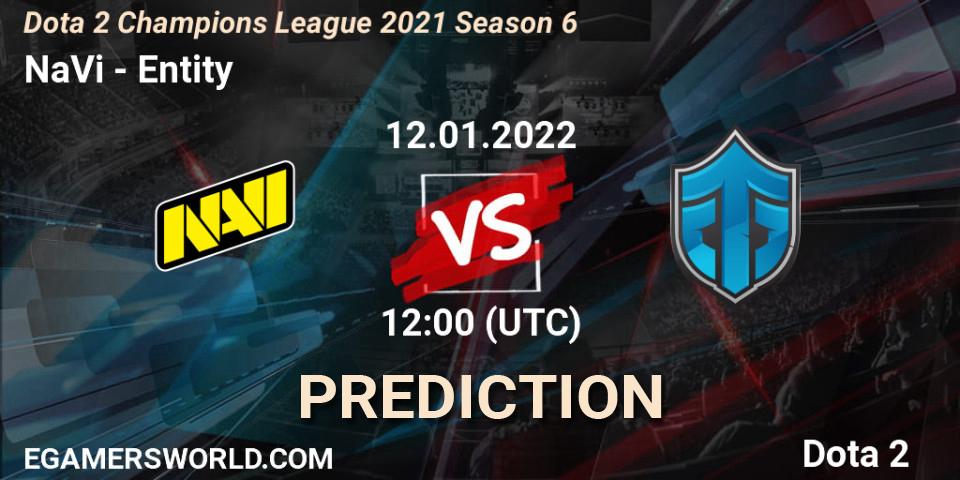 NaVi contre Entity : prédiction de match. 12.01.2022 at 12:00. Dota 2, Dota 2 Champions League 2021 Season 6