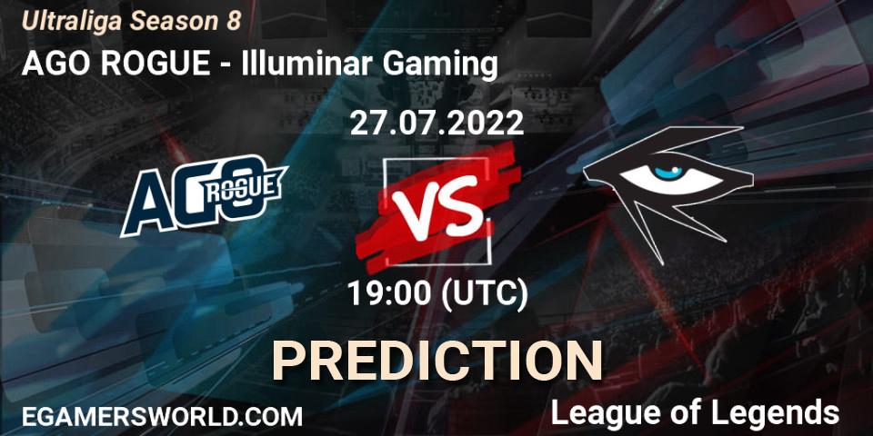 AGO ROGUE contre Illuminar Gaming : prédiction de match. 27.07.2022 at 20:00. LoL, Ultraliga Season 8