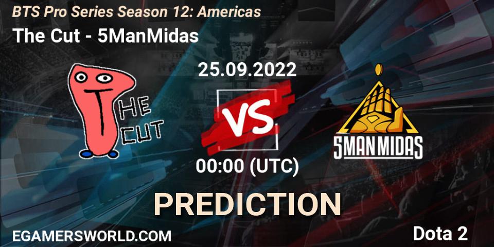 The Cut contre 5ManMidas : prédiction de match. 25.09.2022 at 00:49. Dota 2, BTS Pro Series Season 12: Americas
