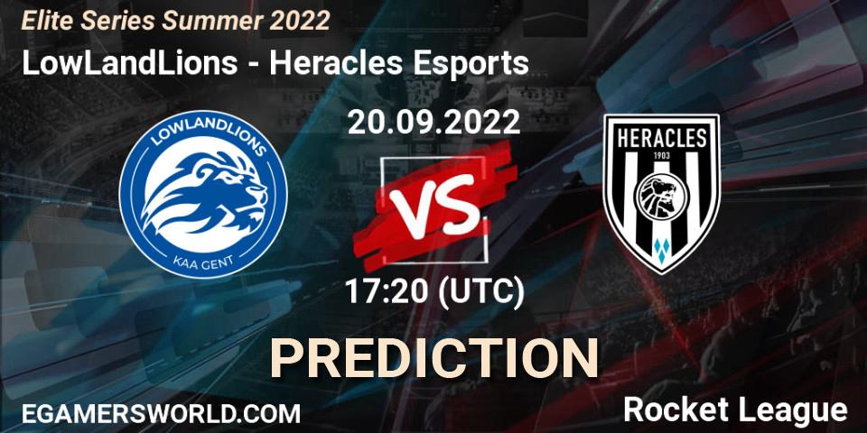 LowLandLions contre Heracles Esports : prédiction de match. 20.09.2022 at 18:10. Rocket League, Elite Series Summer 2022