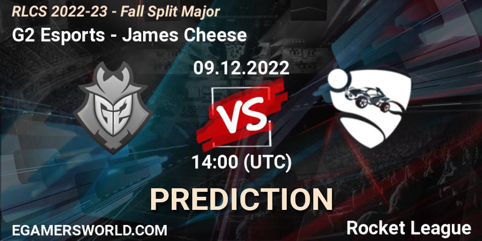 G2 Esports contre James Cheese : prédiction de match. 09.12.22. Rocket League, RLCS 2022-23 - Fall Split Major
