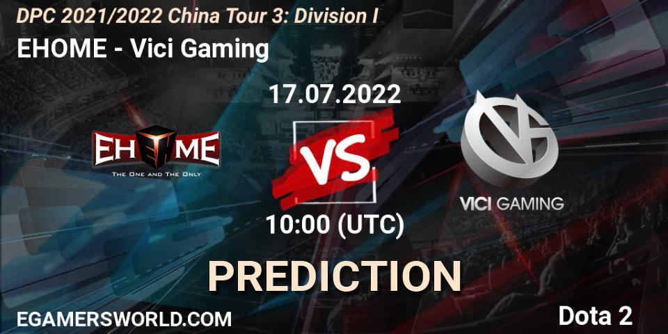 EHOME contre Vici Gaming : prédiction de match. 17.07.22. Dota 2, DPC 2021/2022 China Tour 3: Division I