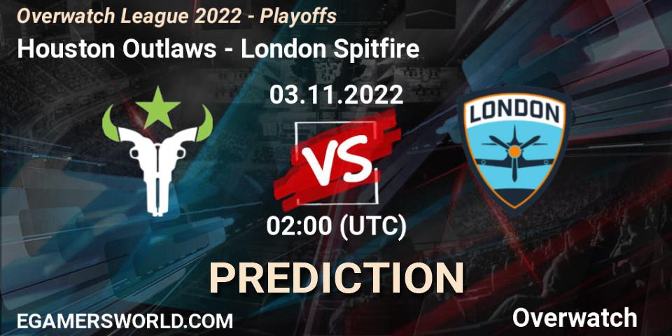 Houston Outlaws contre London Spitfire : prédiction de match. 03.11.22. Overwatch, Overwatch League 2022 - Playoffs