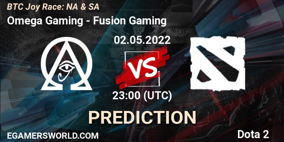 Omega Gaming contre Fusion Gaming : prédiction de match. 07.05.2022 at 23:00. Dota 2, BTC Joy Race: NA & SA