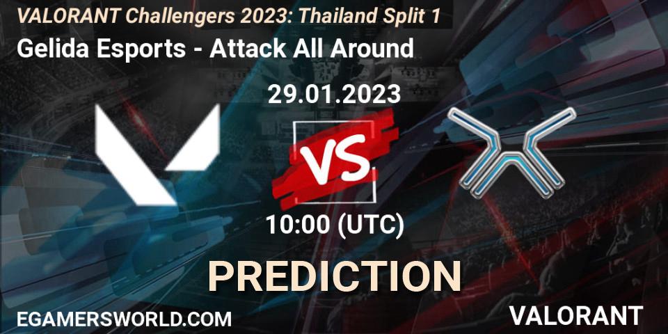 Gelida Esports contre Attack All Around : prédiction de match. 29.01.23. VALORANT, VALORANT Challengers 2023: Thailand Split 1