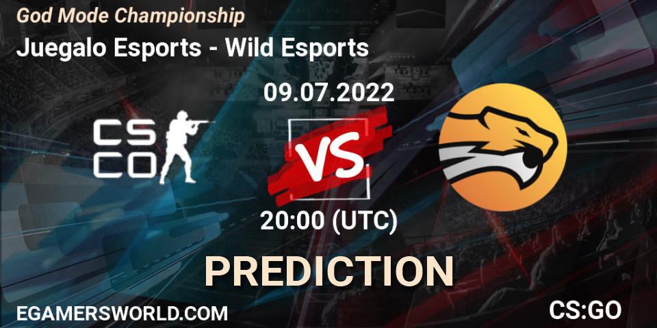 Juegalo Esports contre Wild Esports : prédiction de match. 09.07.2022 at 20:00. Counter-Strike (CS2), God Mode Championship