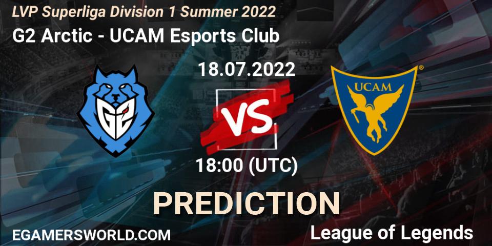 G2 Arctic contre UCAM Esports Club : prédiction de match. 18.07.22. LoL, LVP Superliga Division 1 Summer 2022