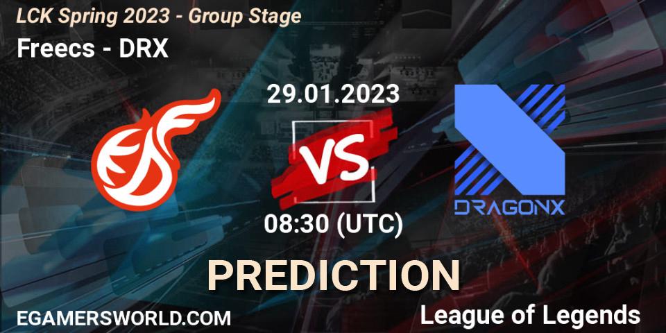 Freecs contre DRX : prédiction de match. 29.01.23. LoL, LCK Spring 2023 - Group Stage