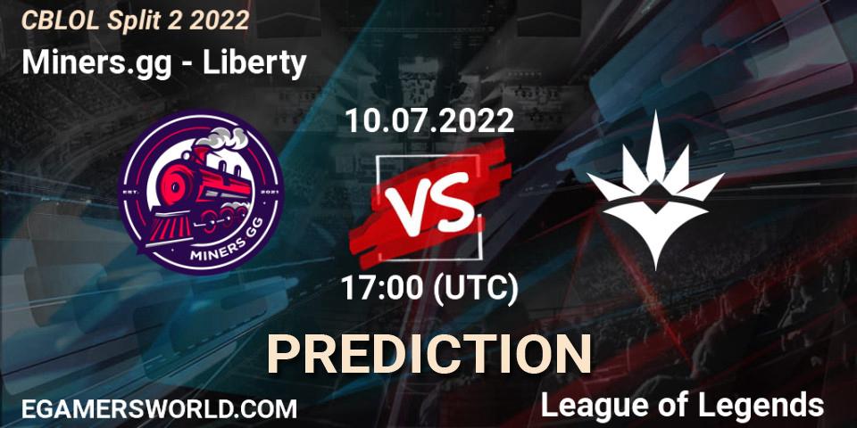 Miners.gg contre Liberty : prédiction de match. 10.07.2022 at 17:10. LoL, CBLOL Split 2 2022