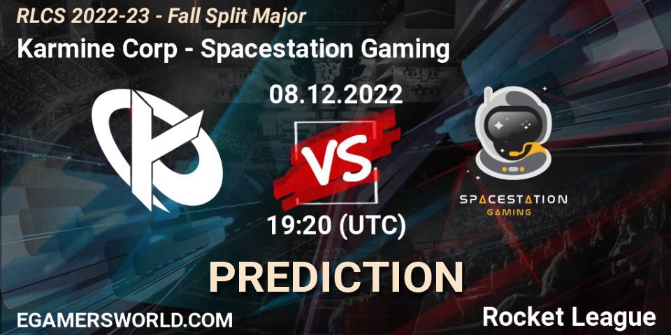 Karmine Corp contre Spacestation Gaming : prédiction de match. 08.12.22. Rocket League, RLCS 2022-23 - Fall Split Major