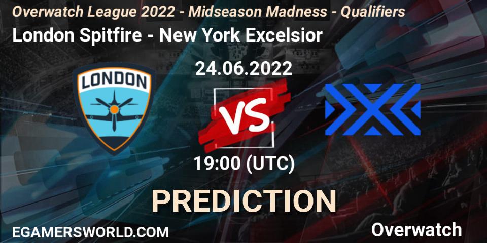 London Spitfire contre New York Excelsior : prédiction de match. 24.06.22. Overwatch, Overwatch League 2022 - Midseason Madness - Qualifiers