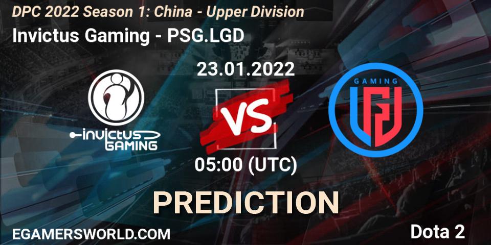 Invictus Gaming contre PSG.LGD : prédiction de match. 23.01.22. Dota 2, DPC 2022 Season 1: China - Upper Division