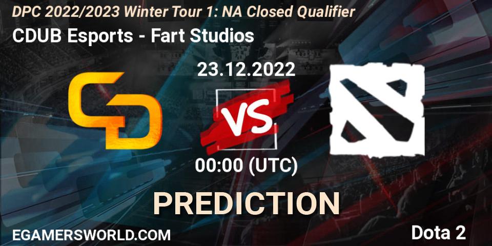 CDUB Esports contre Fart Studios : prédiction de match. 22.12.22. Dota 2, DPC 2022/2023 Winter Tour 1: NA Closed Qualifier