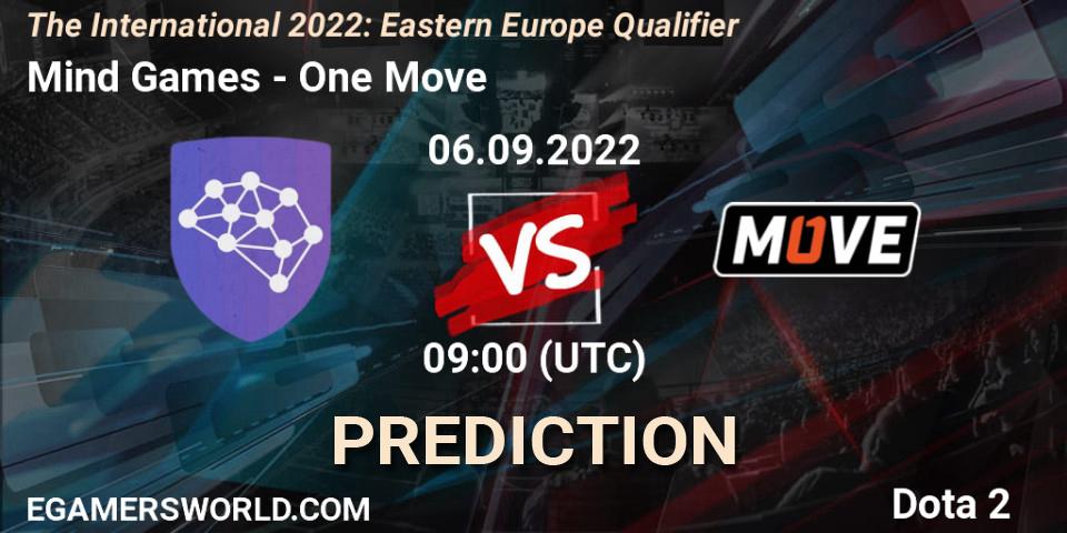 Mind Games contre One Move : prédiction de match. 06.09.22. Dota 2, The International 2022: Eastern Europe Qualifier