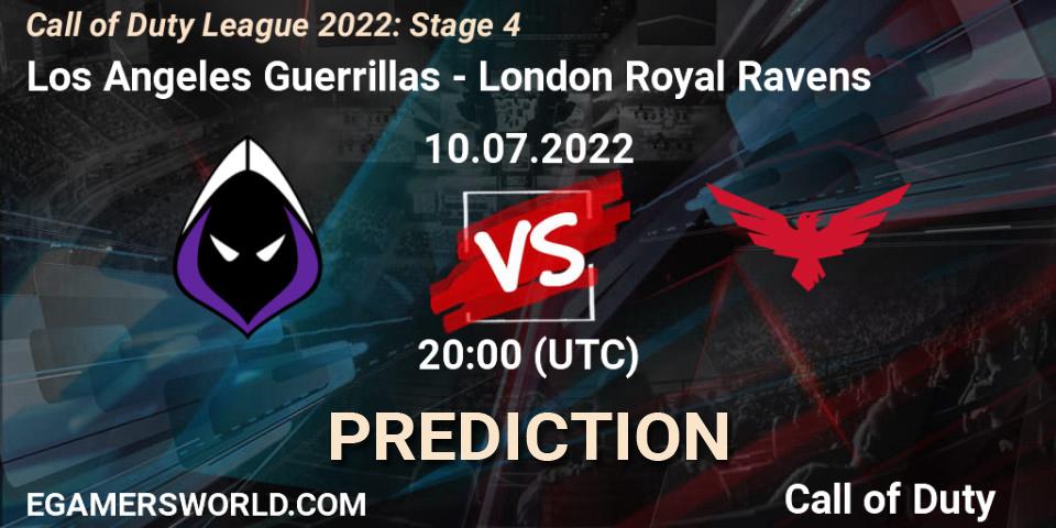 Los Angeles Guerrillas contre London Royal Ravens : prédiction de match. 10.07.2022 at 20:00. Call of Duty, Call of Duty League 2022: Stage 4