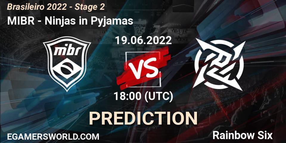 MIBR contre Ninjas in Pyjamas : prédiction de match. 19.06.22. Rainbow Six, Brasileirão 2022 - Stage 2