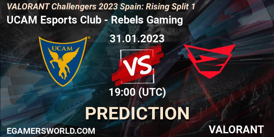 UCAM Esports Club contre Rebels Gaming : prédiction de match. 31.01.23. VALORANT, VALORANT Challengers 2023 Spain: Rising Split 1