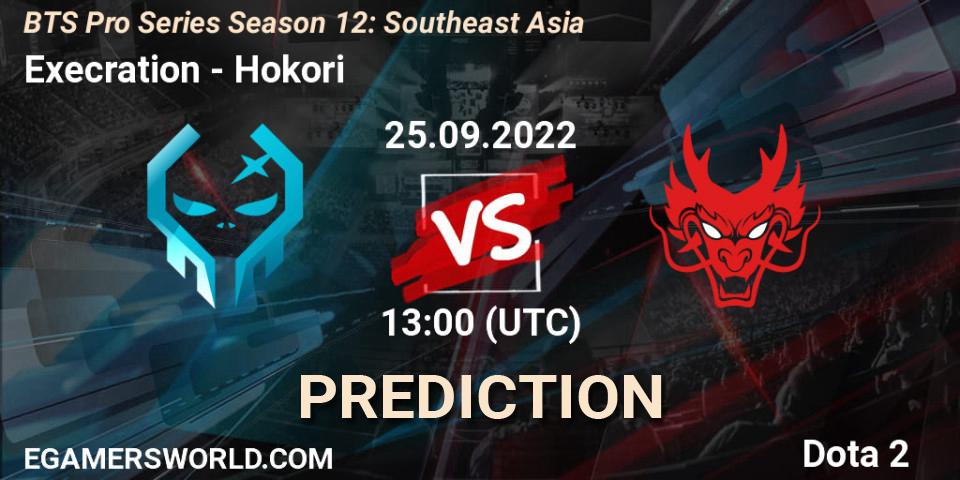 Execration contre Hokori : prédiction de match. 28.09.22. Dota 2, BTS Pro Series Season 12: Southeast Asia