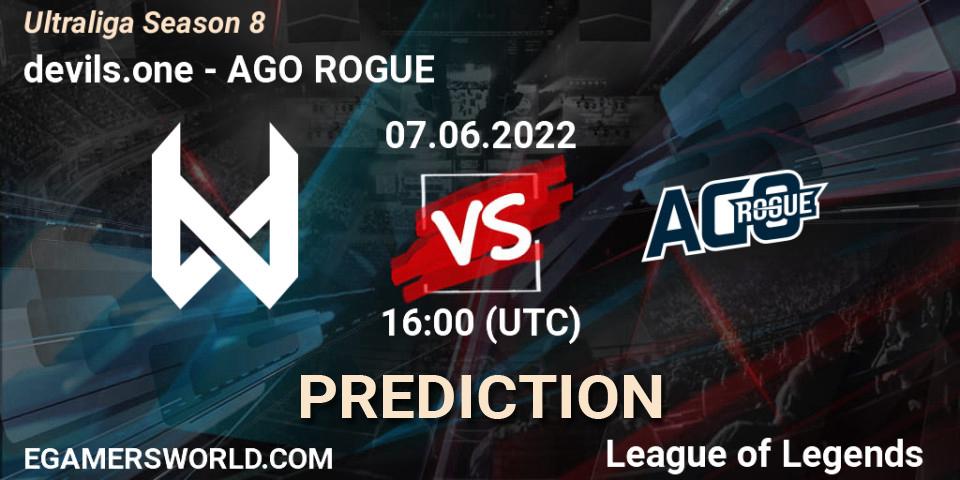 devils.one contre AGO ROGUE : prédiction de match. 07.06.2022 at 16:00. LoL, Ultraliga Season 8