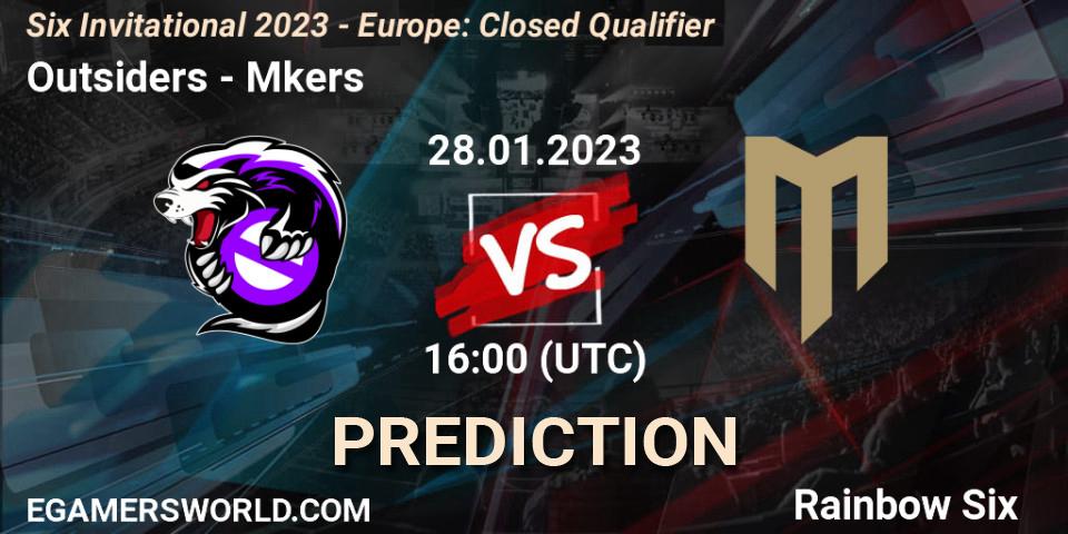 Outsiders contre Mkers : prédiction de match. 28.01.23. Rainbow Six, Six Invitational 2023 - Europe: Closed Qualifier