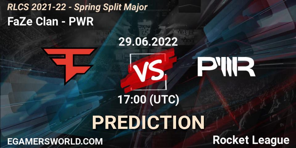 FaZe Clan contre PWR : prédiction de match. 29.06.22. Rocket League, RLCS 2021-22 - Spring Split Major