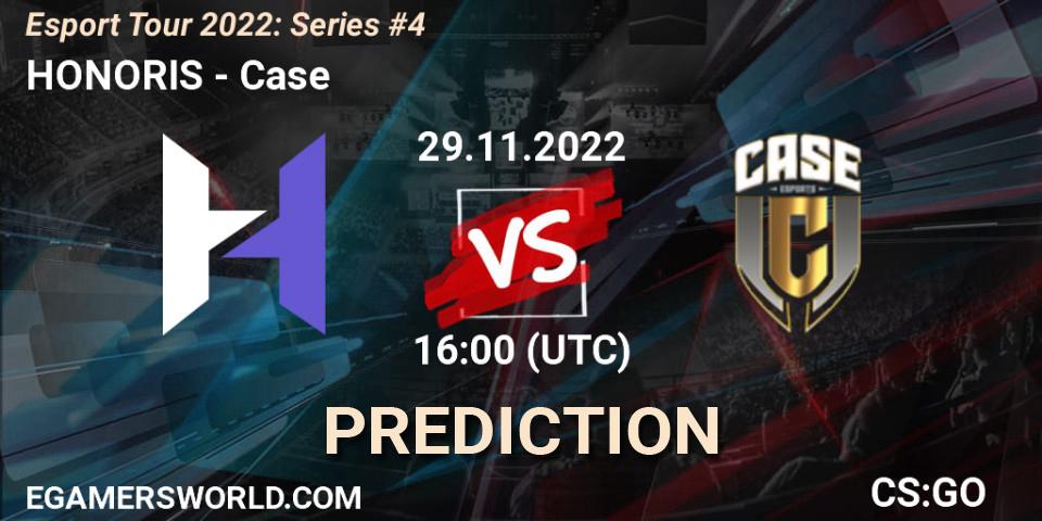 HONORIS contre Case : prédiction de match. 29.11.22. CS2 (CS:GO), Esport Tour 2022: Series #4