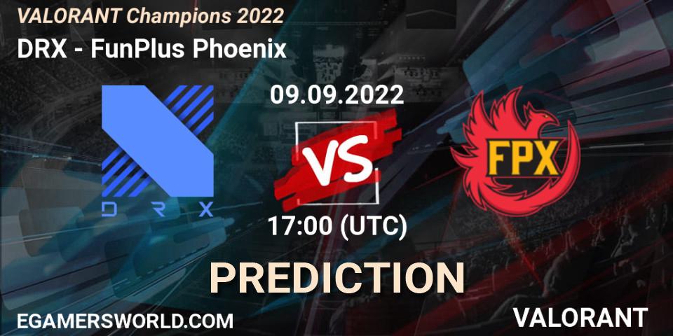 DRX contre FunPlus Phoenix : prédiction de match. 09.09.22. VALORANT, VALORANT Champions 2022