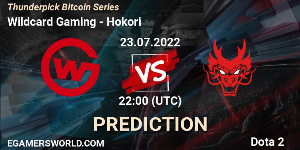 Wildcard Gaming contre Hokori : prédiction de match. 23.07.2022 at 22:00. Dota 2, Thunderpick Bitcoin Series