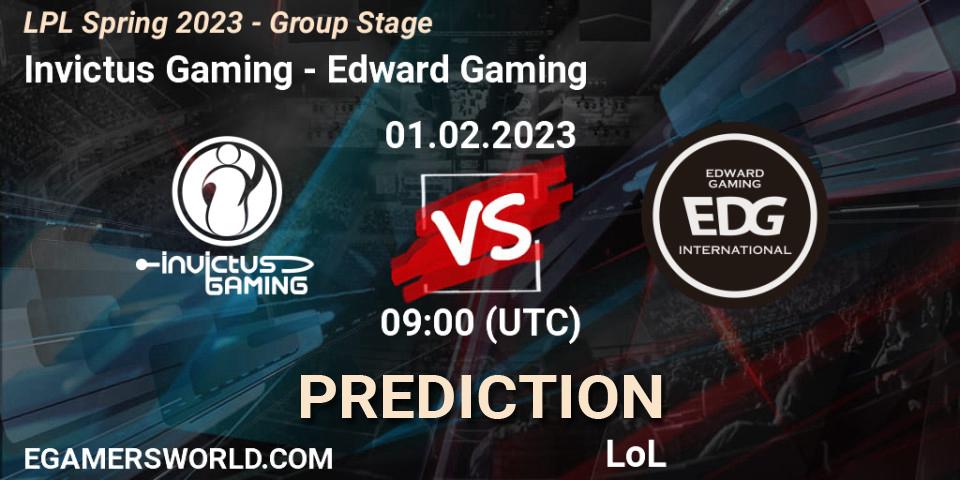 Invictus Gaming contre Edward Gaming : prédiction de match. 01.02.23. LoL, LPL Spring 2023 - Group Stage